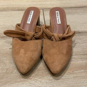 Chelsea and Violet Suede Camel Shoes